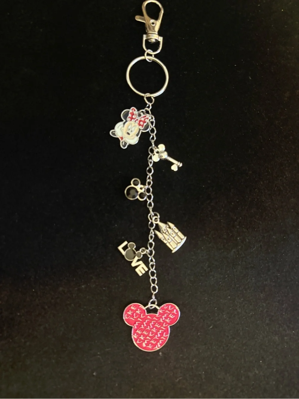Mickey and Minnie Mouse themed bag Charm Keychain/clip